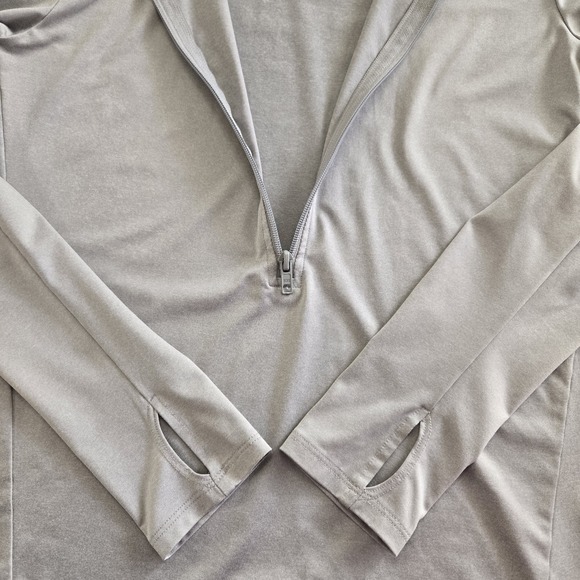 Victoria Secret PINK Ultimate Deep Zip Pullover Jacket Athleisure Luxe SM Gray - Picture 3 of 9